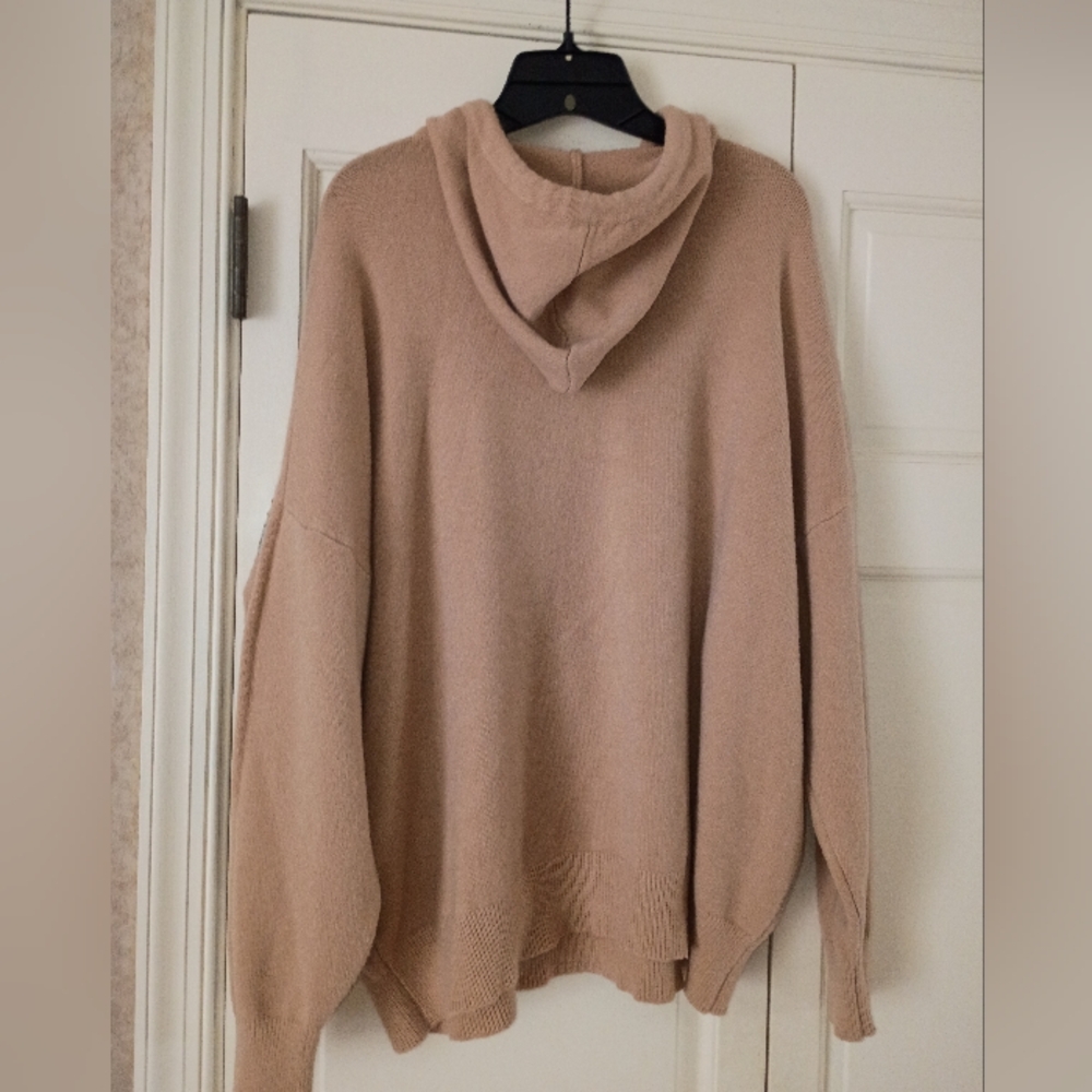 MOEWY Tan Sequin Star Hoodie hoodie swaeter.Fit XL or XXL - Picture 2 of 8